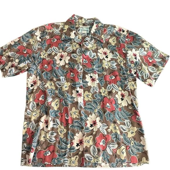 Vintage Reyn Spooner Men's Floral Print Hawaiian Button Down Shirt Size L - Picture 1 of 6